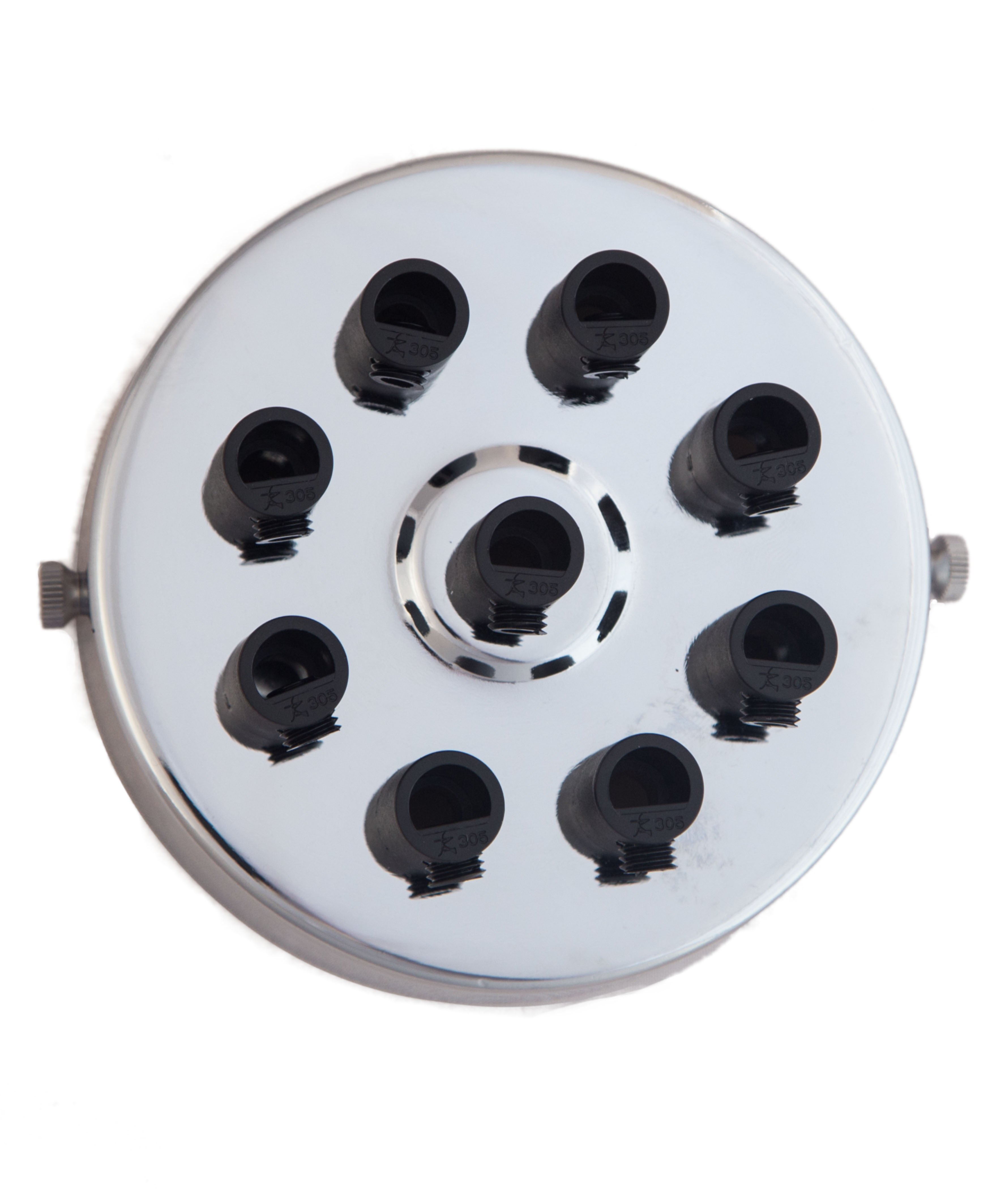 Industrial Ceiling Rose Multi Outlet 1 9 Cable Holes Reflective Silver