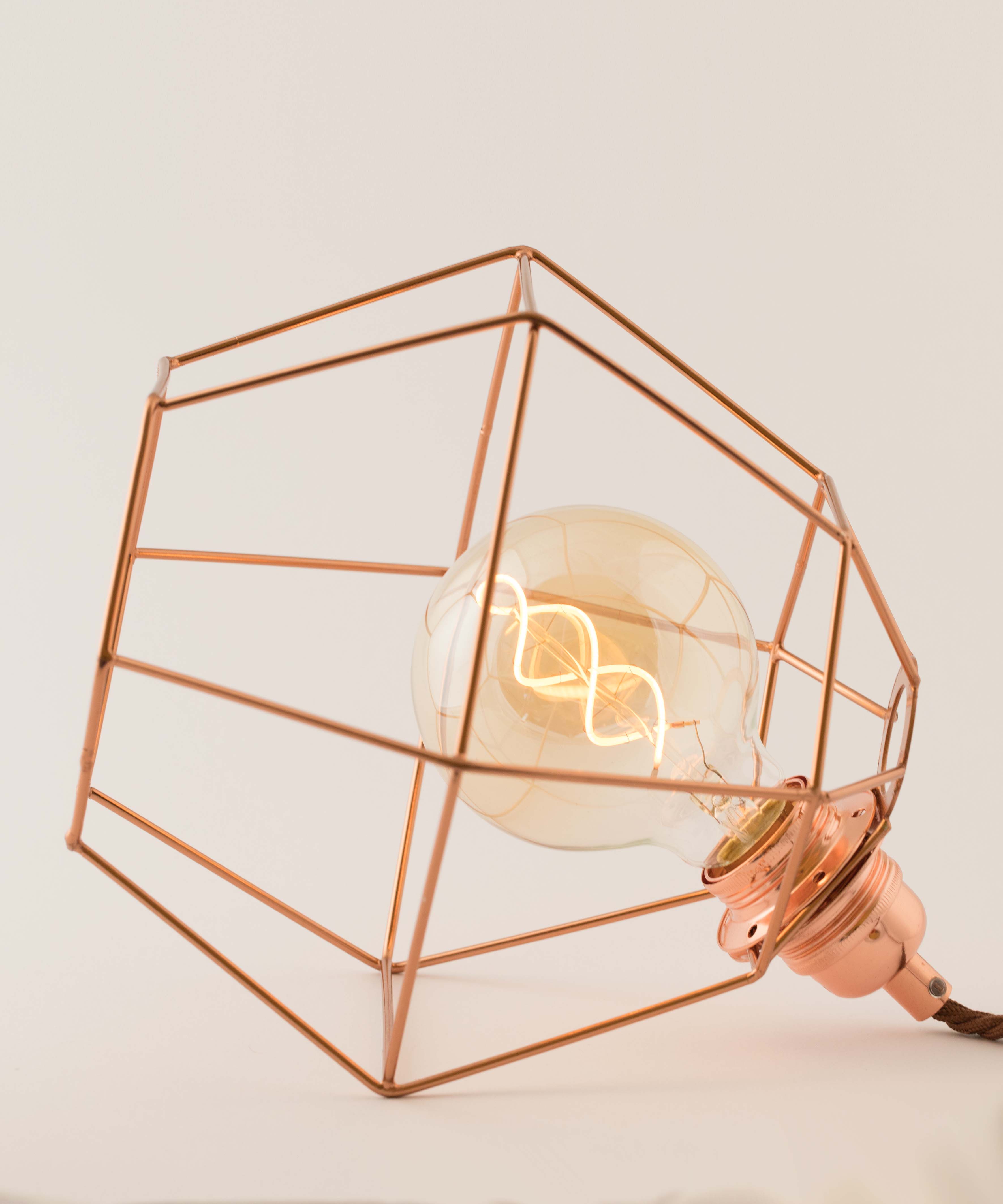 Hexagon Cage Lamp Vintage Lighting, Industrial Lighting